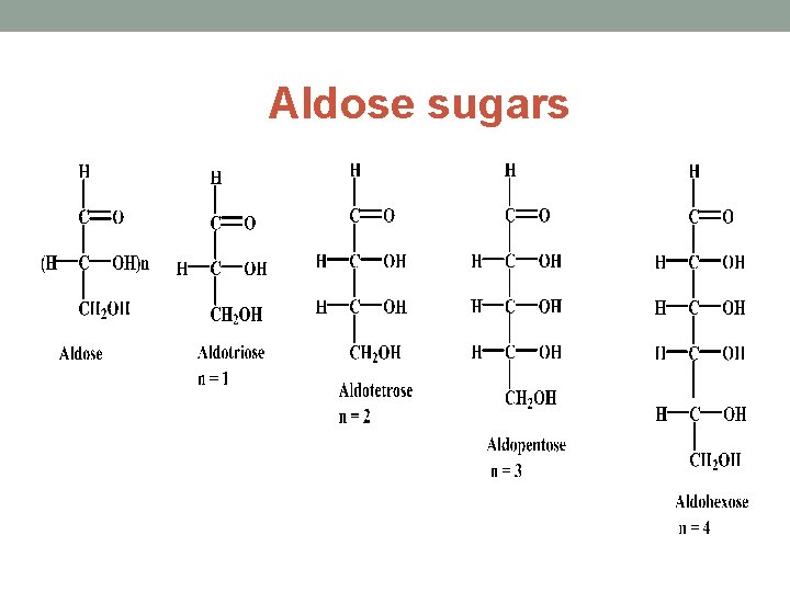 Aldose sugars 