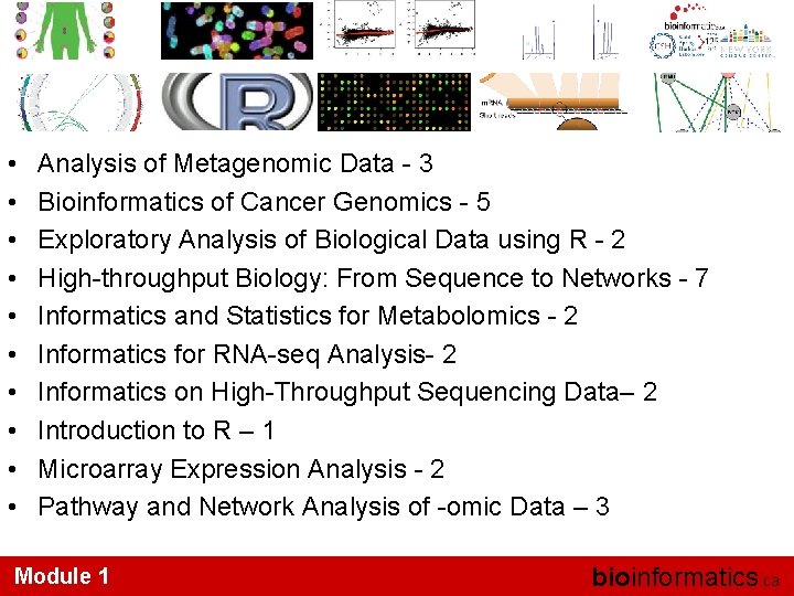  • • • Analysis of Metagenomic Data - 3 Bioinformatics of Cancer Genomics