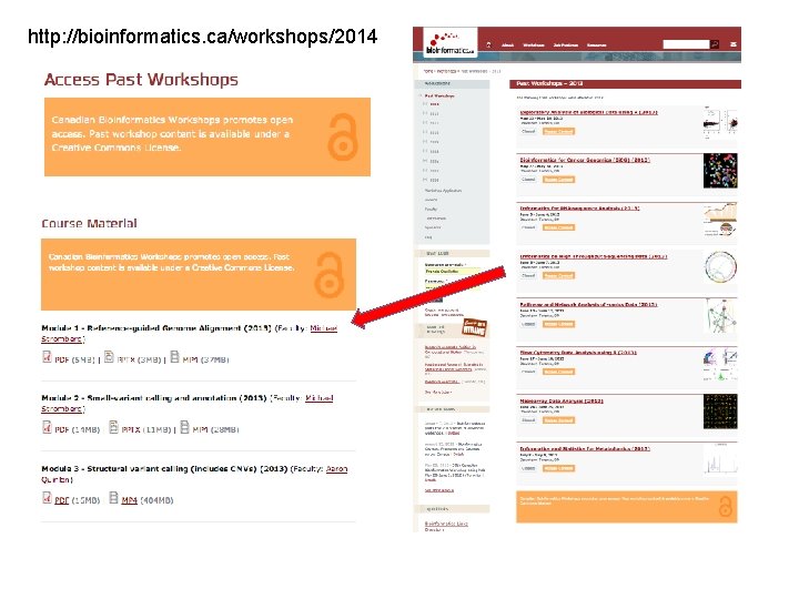 http: //bioinformatics. ca/workshops/2014 