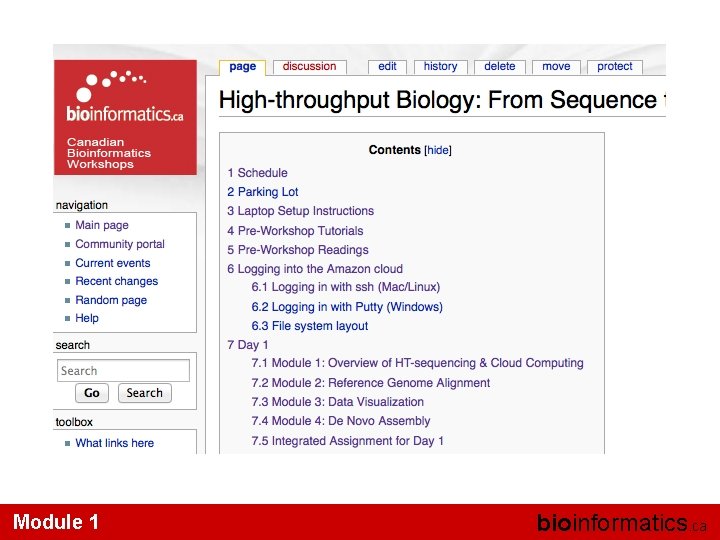 Module 1 bioinformatics. ca 