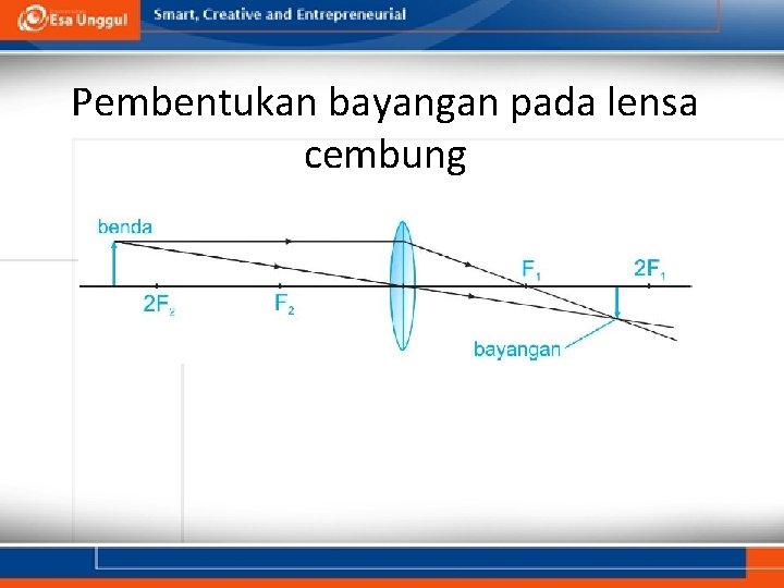 Pembentukan bayangan pada lensa cembung 