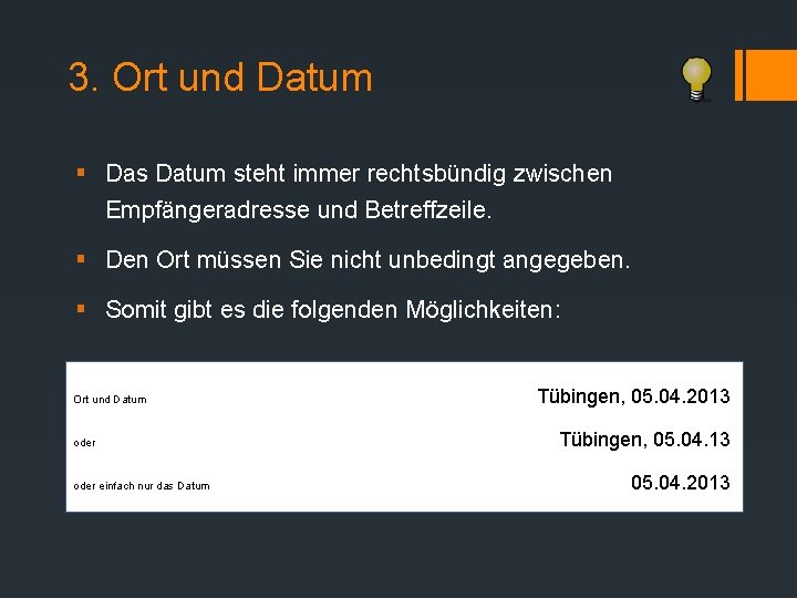 Ort Und Datum Richtig Schreiben Das Anschreiben Kurze Anleitung zum Erstellen eines Anschreibens