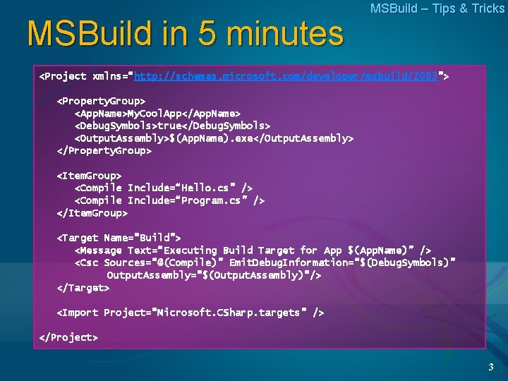 Tips Tricks Extending MSBuild with Tasks Loggers and
