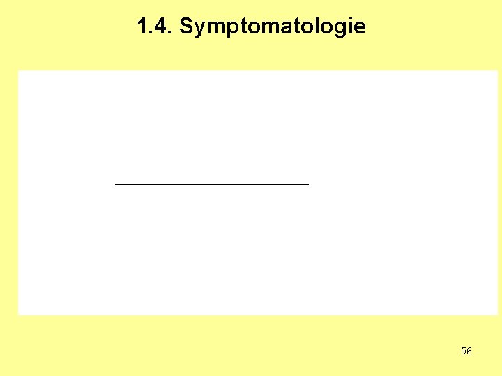 1. 4. Symptomatologie 56 