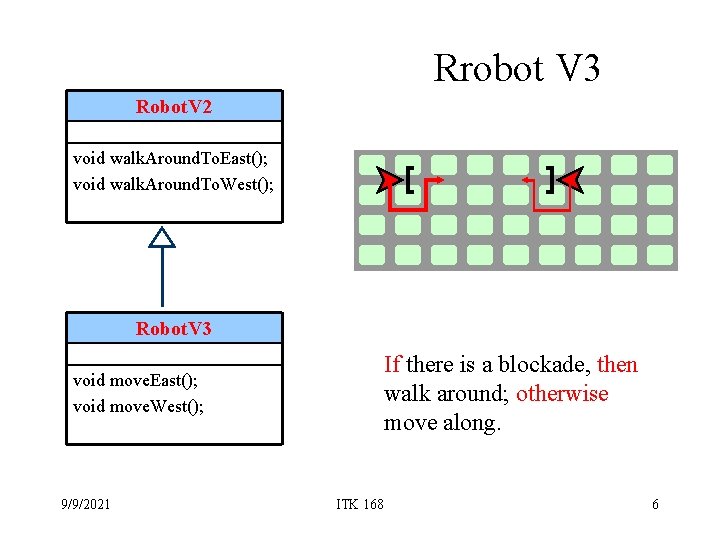 Rrobot V 3 Robot. V 2 void walk. Around. To. East(); void walk. Around.