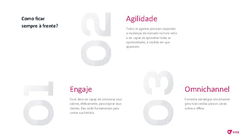 Agilidade Como ficar sempre à frente? Todos os agentes precisam responder a mudanças de