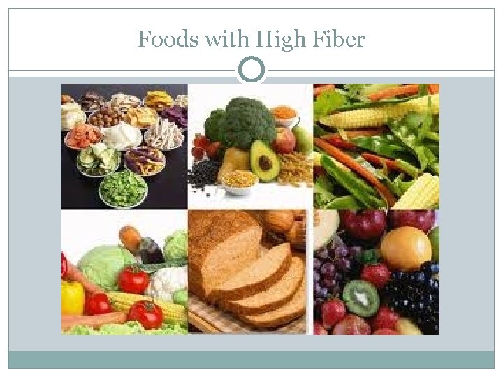 Foods with High Fiber 