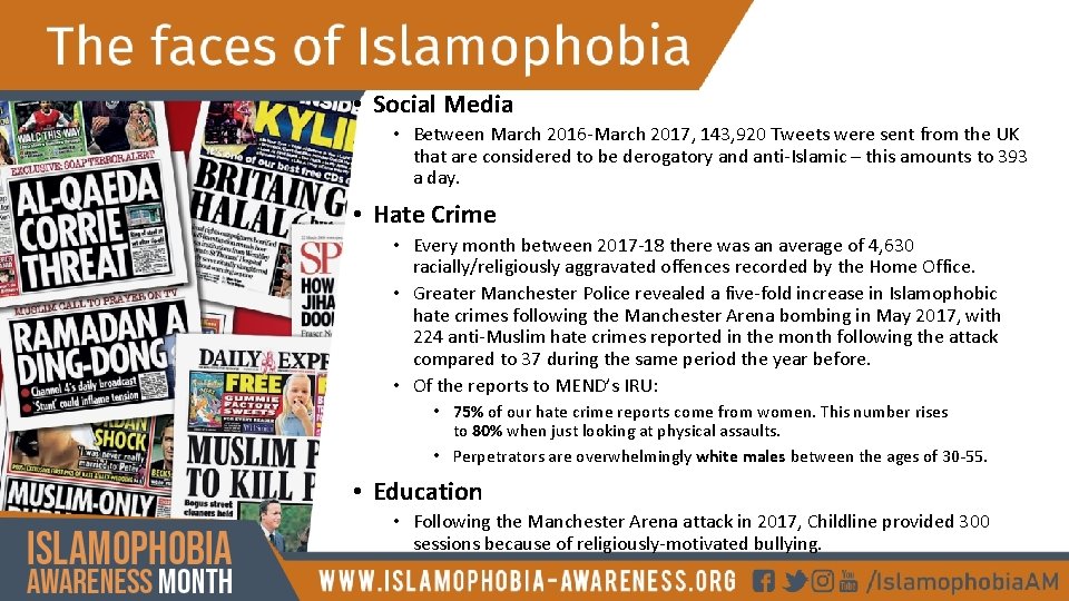  • Social Media • Between March 2016 -March 2017, 143, 920 Tweets were