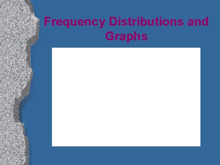 Frequency Distributions and Graphs 