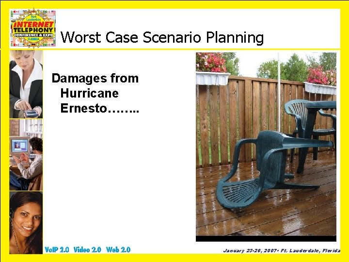 Worst Case Scenario Planning Damages from Hurricane Ernesto……. . January 23 -26, 2007 •