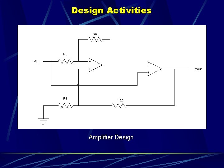 Design Activities Amplifier Design 
