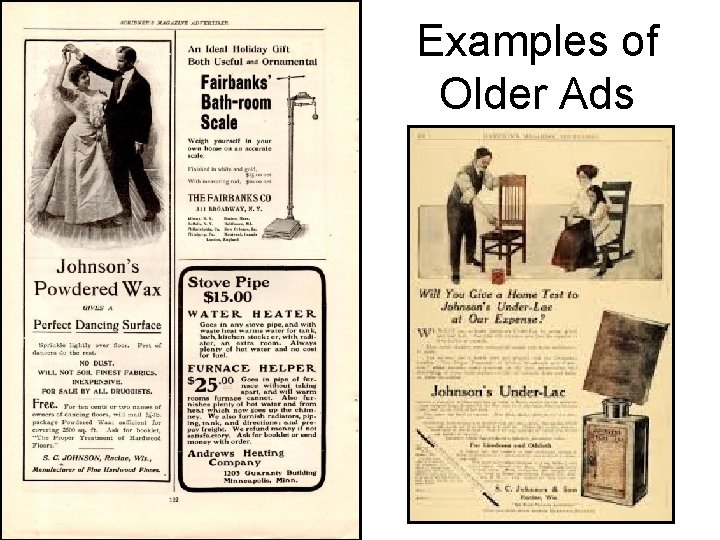 Examples of Older Ads 