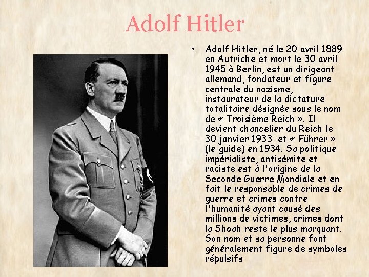 GERMANIA Sommaire Adolf Hitler Albert Speer Prsentation Analyse