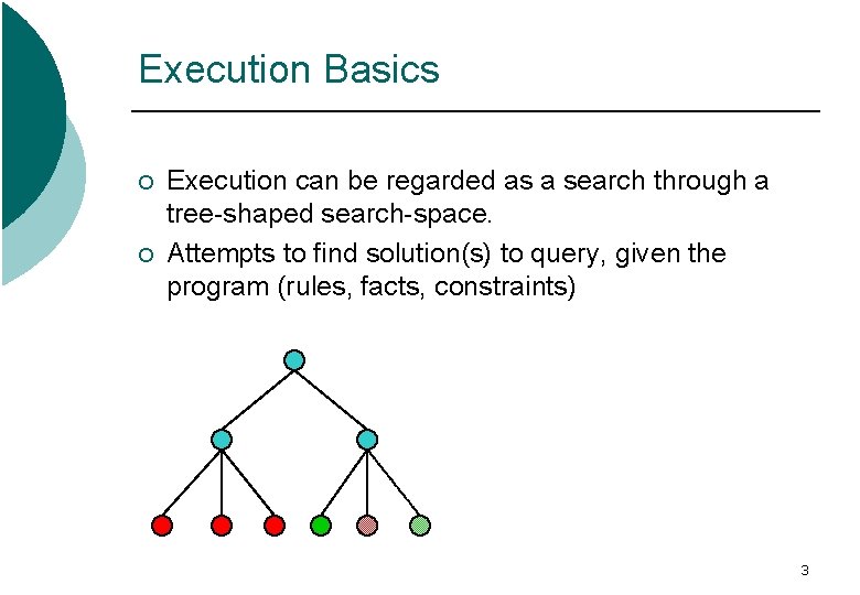 Execution Basics ¡ ¡ Execution can be regarded as a search through a tree-shaped