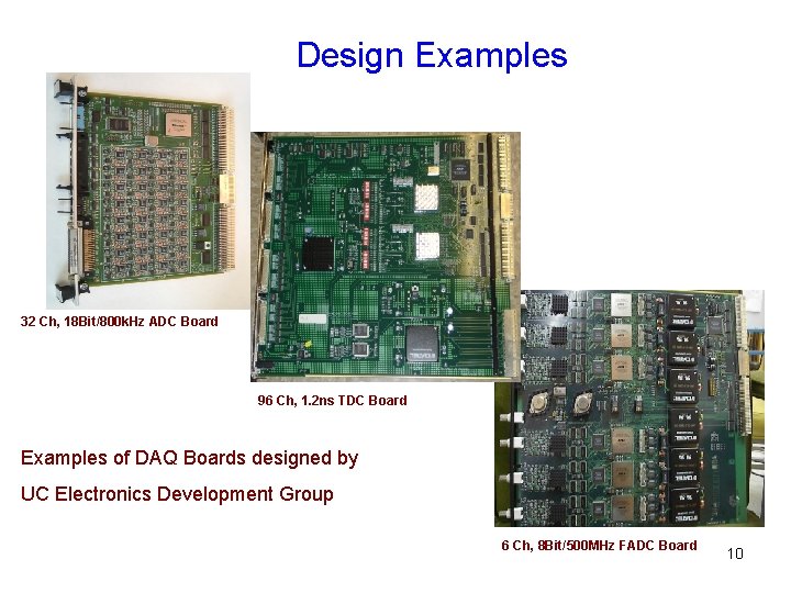 Design Examples 32 Ch, 18 Bit/800 k. Hz ADC Board 96 Ch, 1. 2