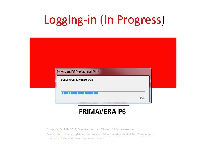 Logging‐in (In Progress) 