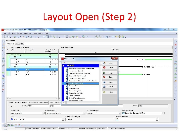 Layout Open (Step 2) 