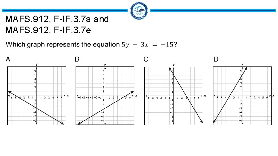 MAFS. 912. F-IF. 3. 7 a and MAFS. 912. F-IF. 3. 7 e A