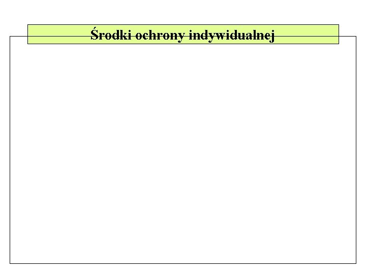 Środki ochrony indywidualnej 