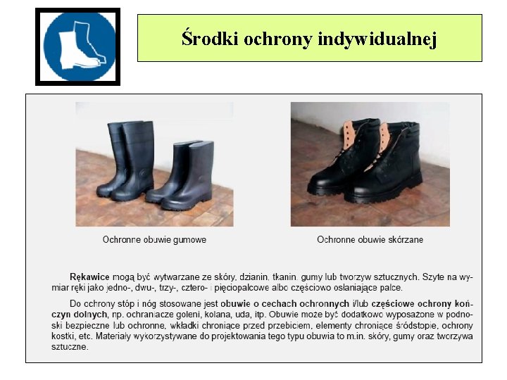 Środki ochrony indywidualnej 
