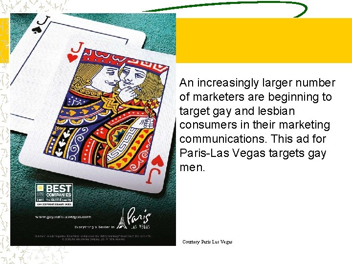 An increasingly larger number of marketers are beginning to target gay and lesbian consumers