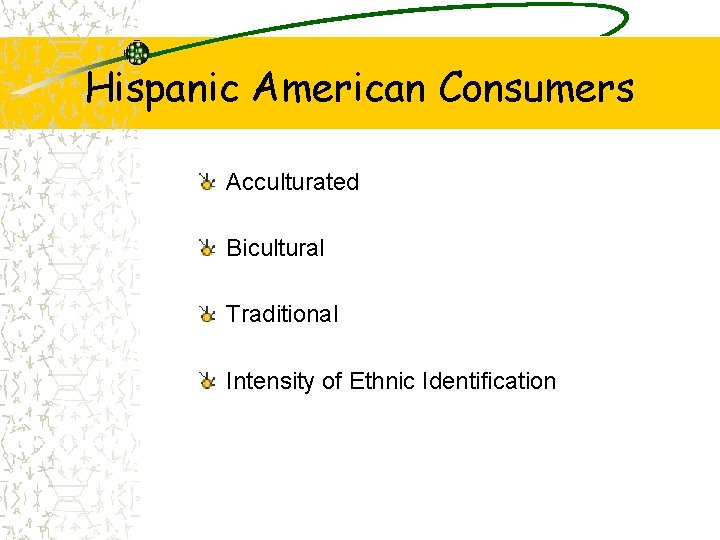 Hispanic American Consumers Acculturated Bicultural Traditional Intensity of Ethnic Identification 