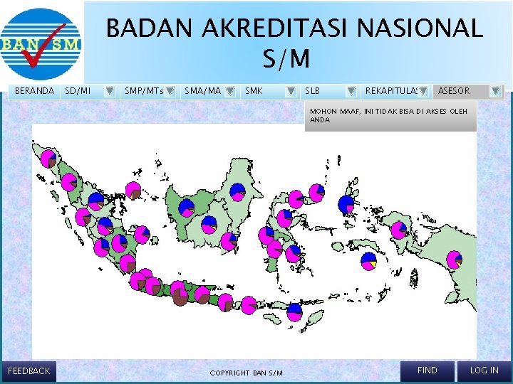 BADAN AKREDITASI NASIONAL S/M BERANDA SD/MI SMP/MTs SMA/MA SMK SLB REKAPITULASI ASESOR MOHON MAAF,