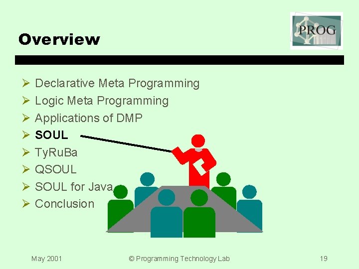 Overview Ø Ø Ø Ø Declarative Meta Programming Logic Meta Programming Applications of DMP