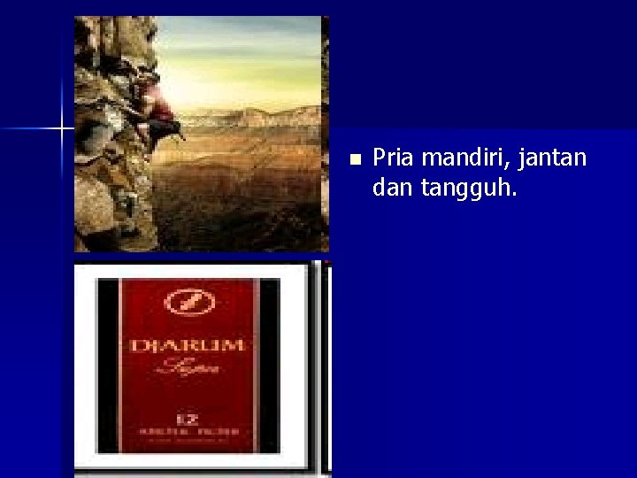 n Pria mandiri, jantan dan tangguh. 