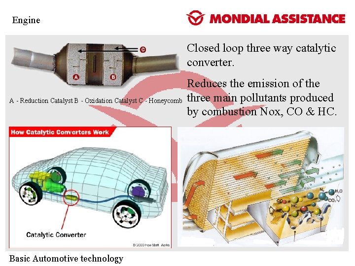 Engine Closed loop three way catalytic converter. A - Reduction Catalyst B - Oxidation Engine Closed loop three way catalytic converter. A - Reduction Catalyst B - Oxidation