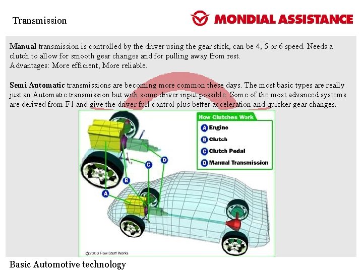 Transmission Manual transmission is controlled by the driver using the gear stick, can be Transmission Manual transmission is controlled by the driver using the gear stick, can be