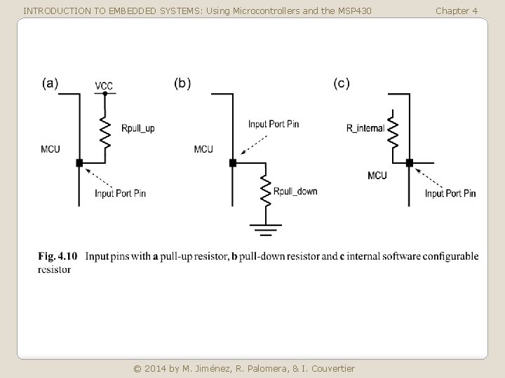 INTRODUCTION TO EMBEDDED SYSTEMS: Using Microcontrollers and the MSP 430 © 2014 by M.