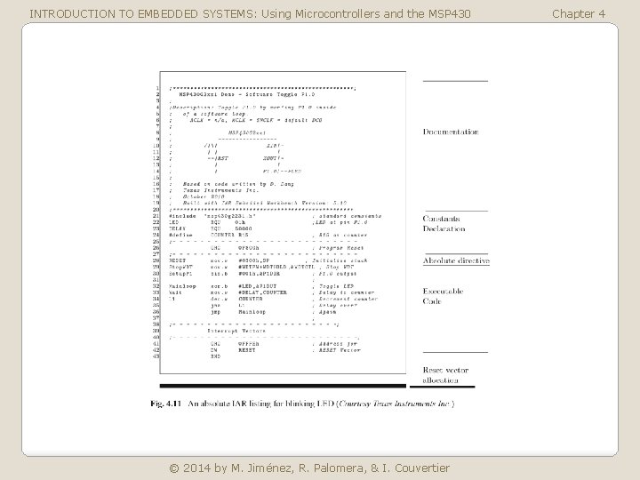 INTRODUCTION TO EMBEDDED SYSTEMS: Using Microcontrollers and the MSP 430 © 2014 by M.