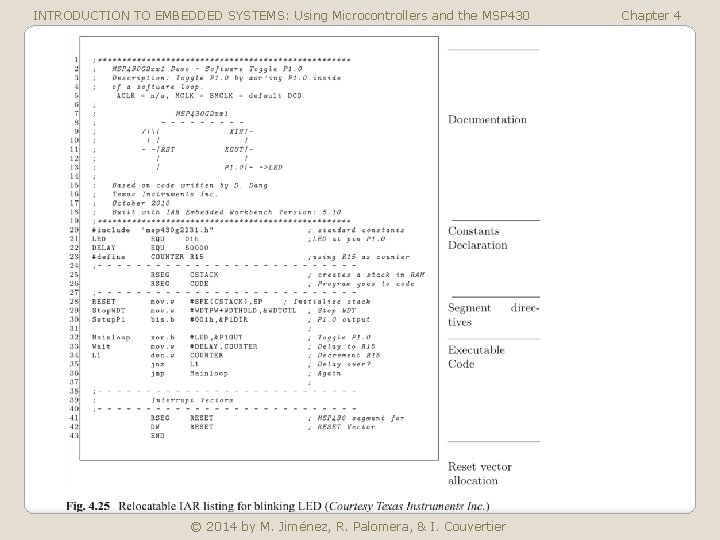 INTRODUCTION TO EMBEDDED SYSTEMS: Using Microcontrollers and the MSP 430 © 2014 by M.