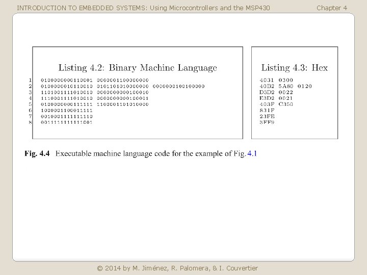 INTRODUCTION TO EMBEDDED SYSTEMS: Using Microcontrollers and the MSP 430 © 2014 by M.