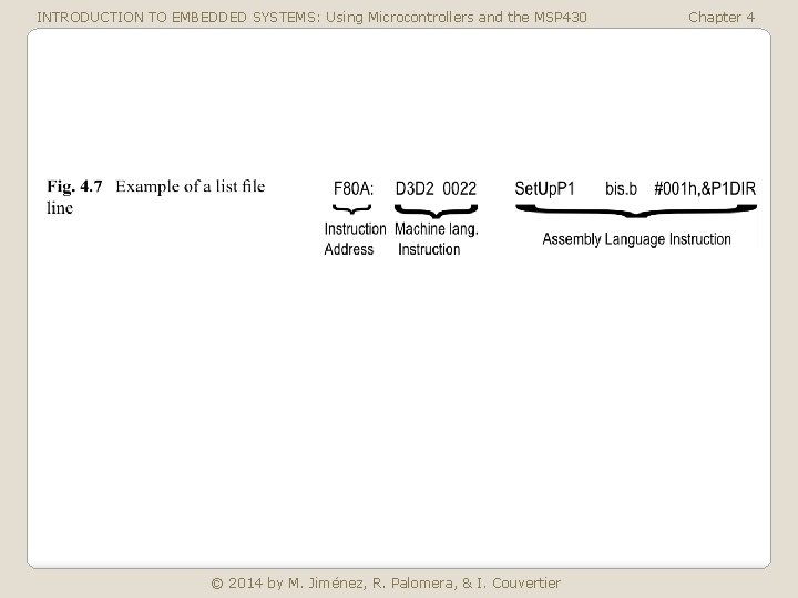 INTRODUCTION TO EMBEDDED SYSTEMS: Using Microcontrollers and the MSP 430 © 2014 by M.