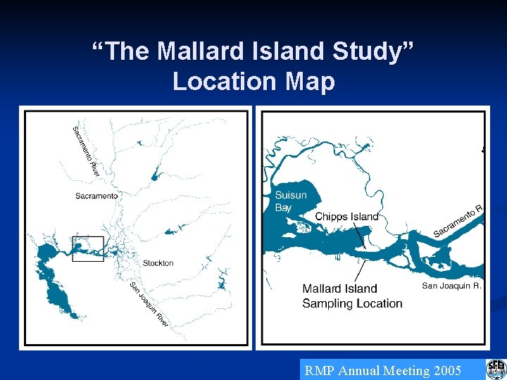 “The Mallard Island Study” Location Map RMP Annual Meeting 2005 