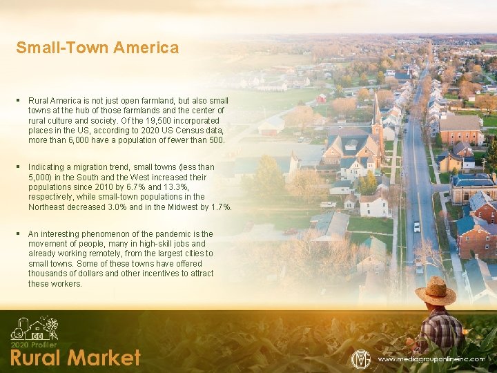 Small-Town America § Rural America is not just open farmland, but also small towns