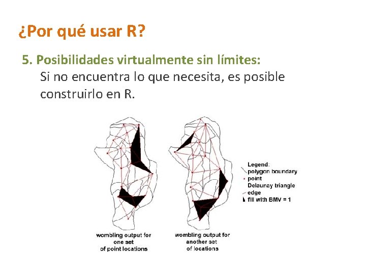 ¿Por qué usar R? 5. Posibilidades virtualmente sin límites: Si no encuentra lo que