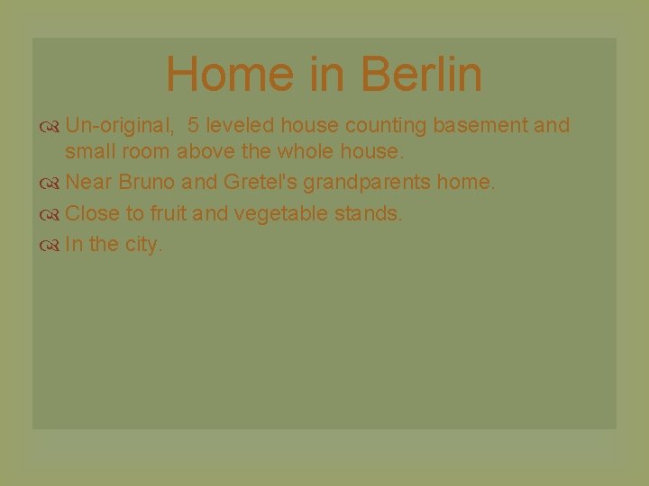 Home in Berlin Un-original, 5 leveled house counting basement and house. small room above