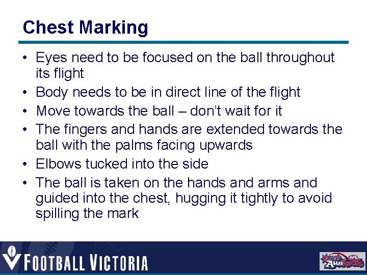 Basic Skills Key teaching points Handball Clench striking