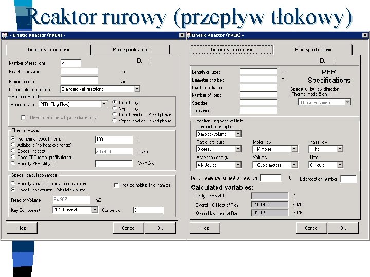 Reaktor rurowy (przepływ tłokowy) 