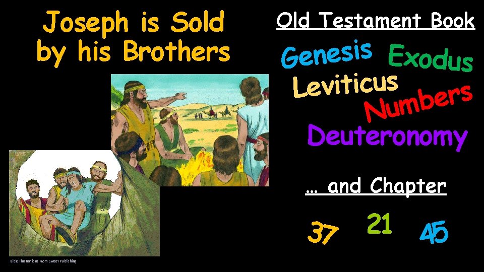 Joseph is Sold by his Brothers Old Testament Book s i s e Exodus