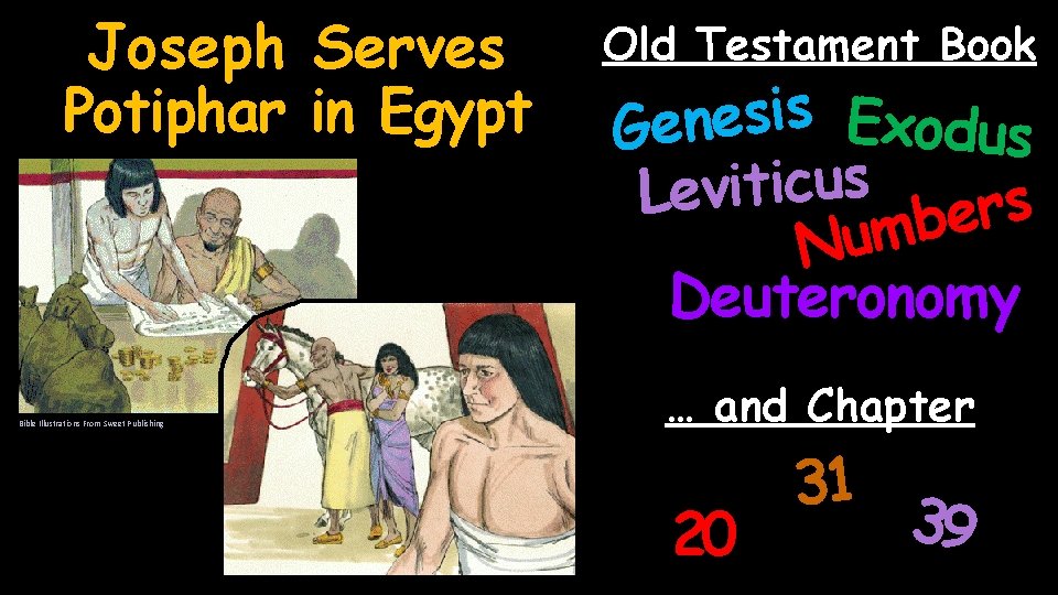 Joseph Serves Potiphar in Egypt Bible Illustrations From Sweet Publishing Old Testament Book s