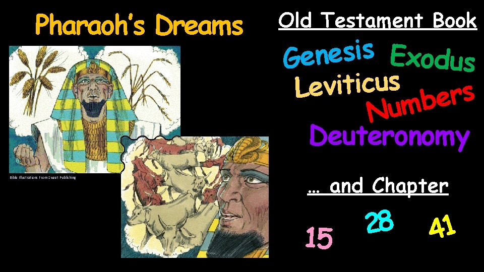 Pharaoh’s Dreams Bible Illustrations From Sweet Publishing Old Testament Book s i s e