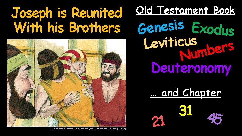 Joseph is Reunited With his Brothers Old Testament Book s i s e Exodus