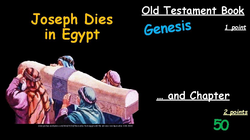 Joseph Dies in Egypt Old Testament Book s i s e n e G