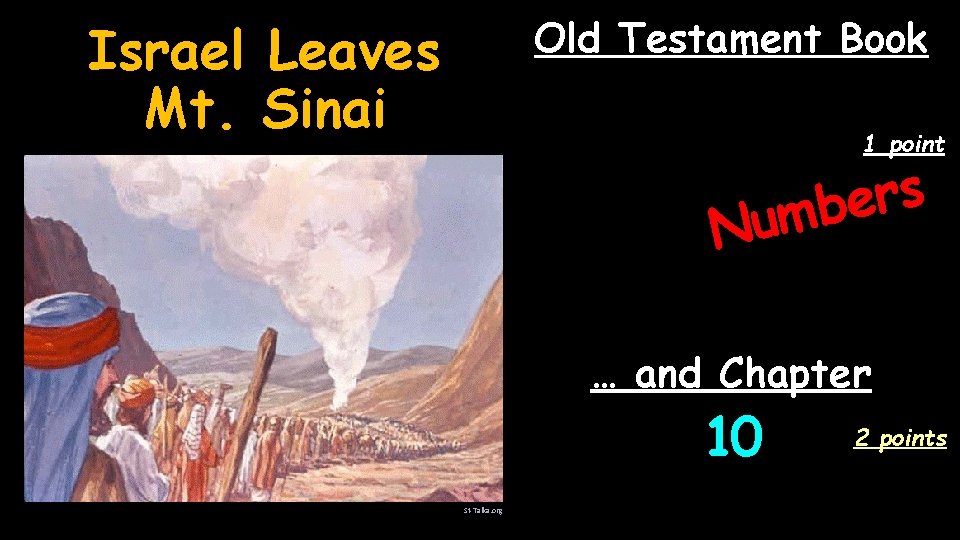 Old Testament Book Israel Leaves Mt. Sinai 1 point s r e b m