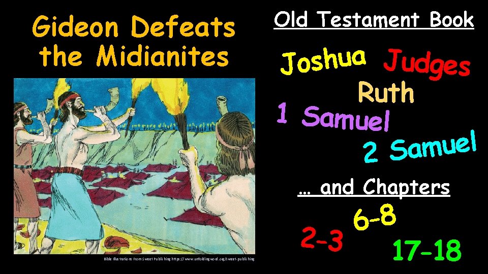 Gideon Defeats the Midianites Old Testament Book a u h Judges s o J