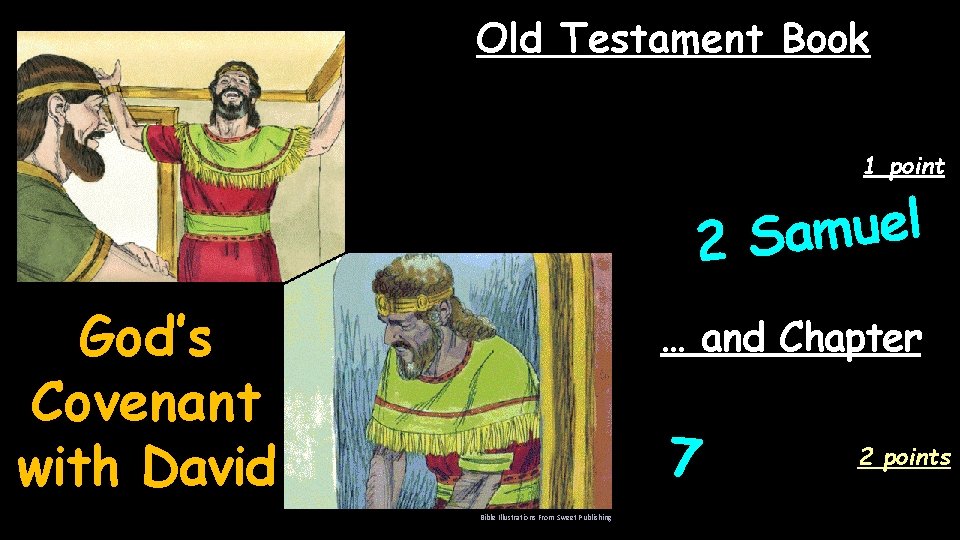 Old Testament Book 1 point l e u m 2 Sa God’s Covenant with